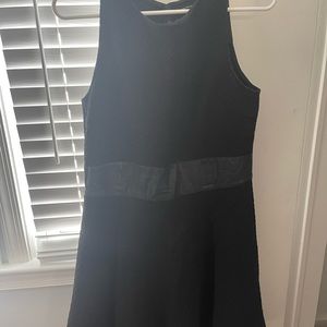 Black Club Monaco dress with faux leather accent